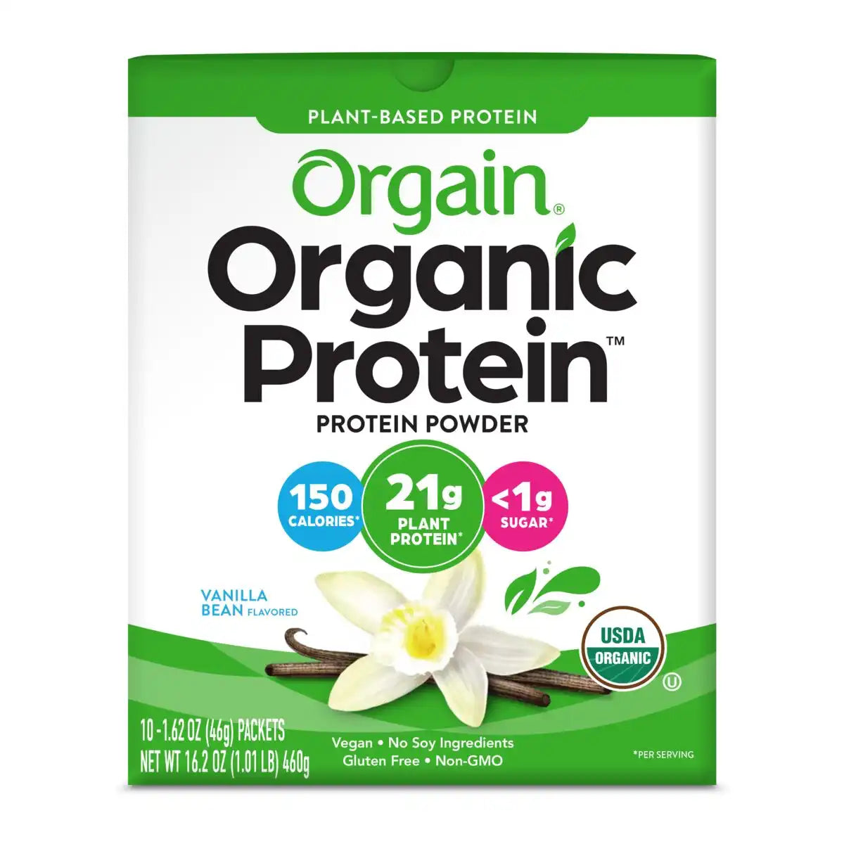 Single Serve Organic Protein? Plant Based Protein Powder - Vanilla Bean