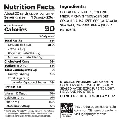 Keto Collagen Protein Powder - Chocolate