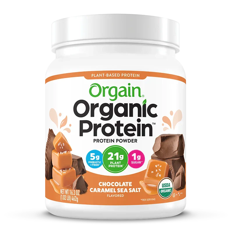 Organic Protein? Plant Based Protein Powder - Chocolate Caramel Sea Salt