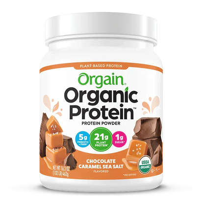 Organic Protein? Plant Based Protein Powder - Chocolate Caramel Sea Salt