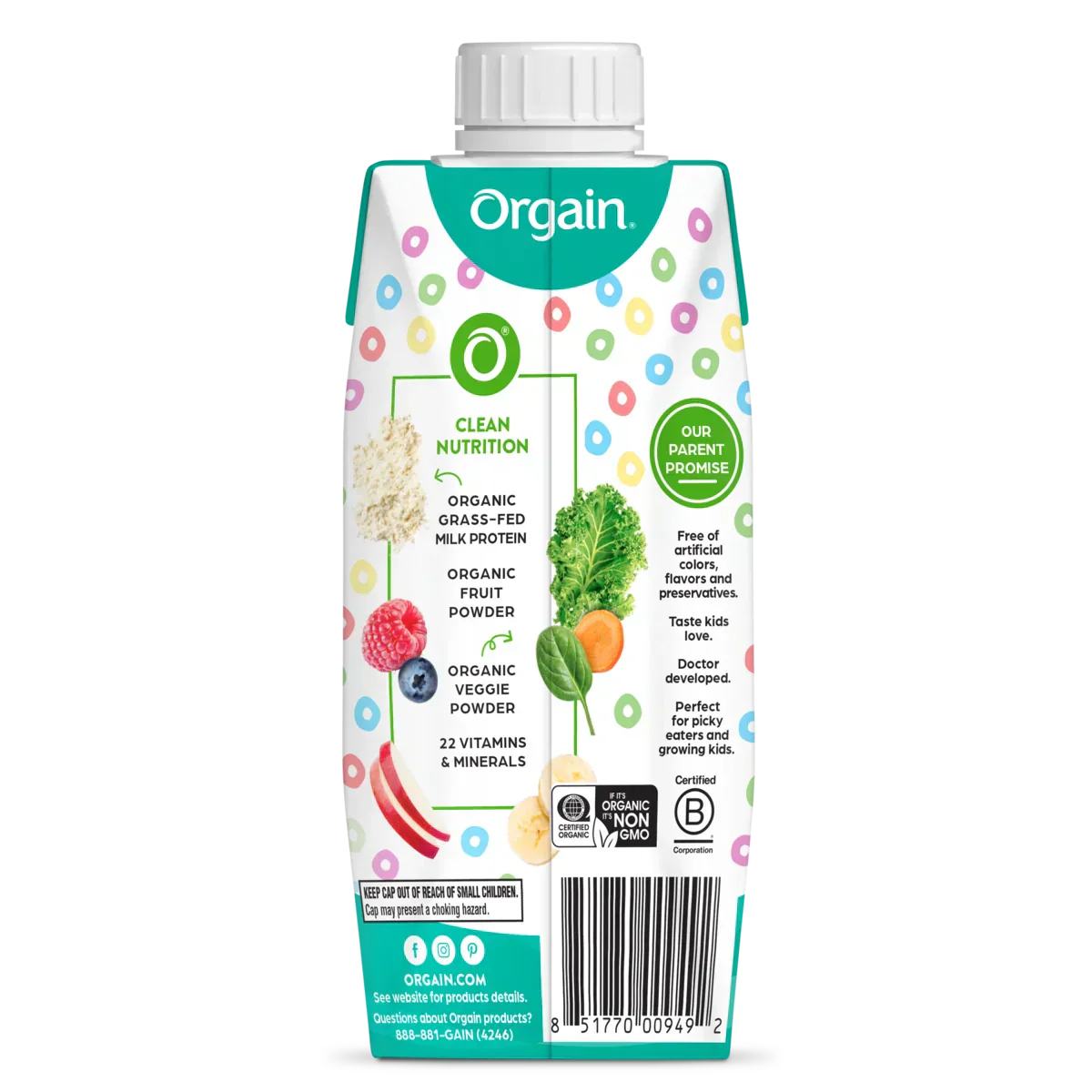 Kids Protein Organic Nutrition Shake - Fruity Cereal